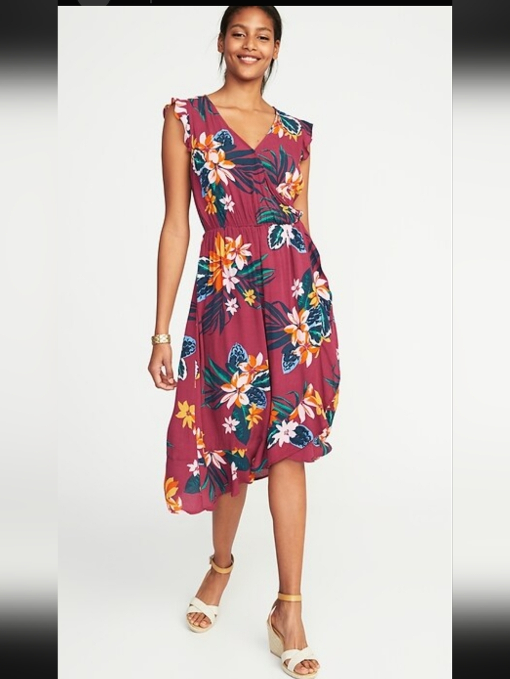 Old Navy Purple Floral Maxi Dress